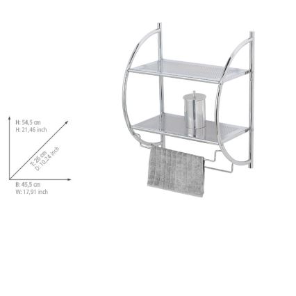 WENKO 15173100 - EXCLUSIVE polc 45,5x54,5 cm, fényes króm