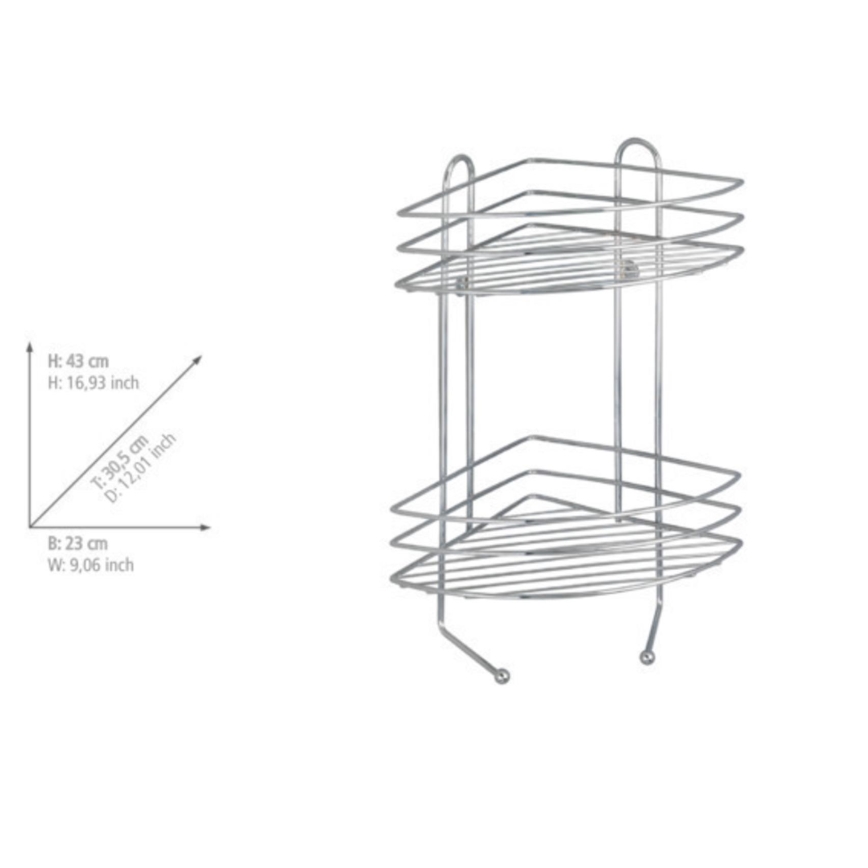 WENKO 15498100 - EXCLUSIVE sarokpolc 23x30,5 cm fényes króm