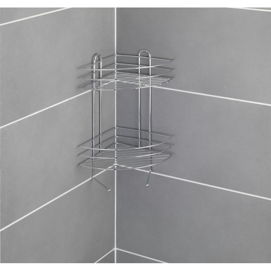 WENKO 15498100 - EXCLUSIVE sarokpolc 23x30,5 cm fényes króm