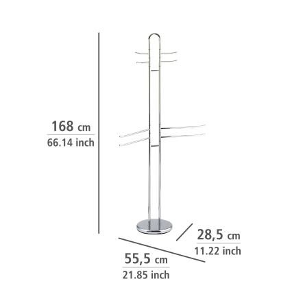 WENKO 15581100 - PALERMO álló törölközőtartó 55,5x168 cm, fényes króm