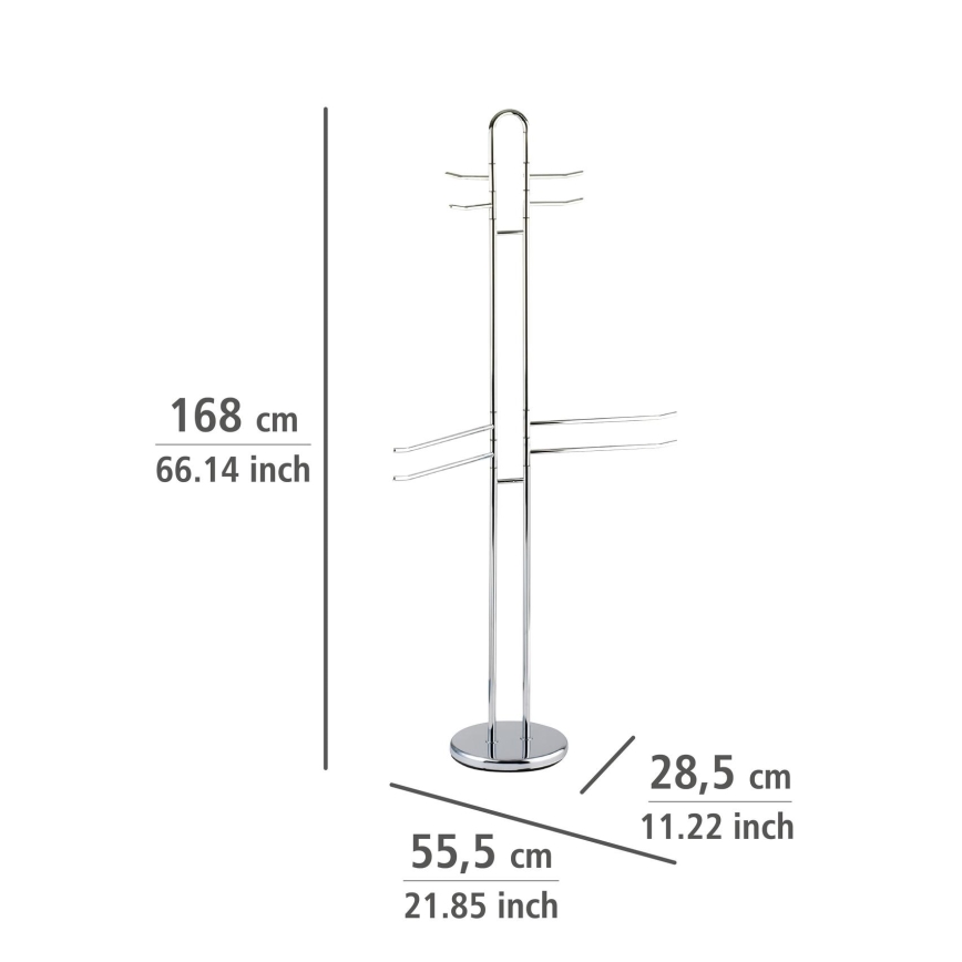 WENKO 15581100 - PALERMO álló törölközőtartó 55,5x168 cm, fényes króm