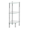 WENKO 15850100 - YAGO polc 30x74 cm rozsdamentes acél/ezüst/átlátszó