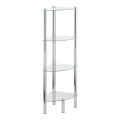 WENKO 15852100 - YAGO polc 30x104 cm rozsdamentes acél/ezüst/átlátszó