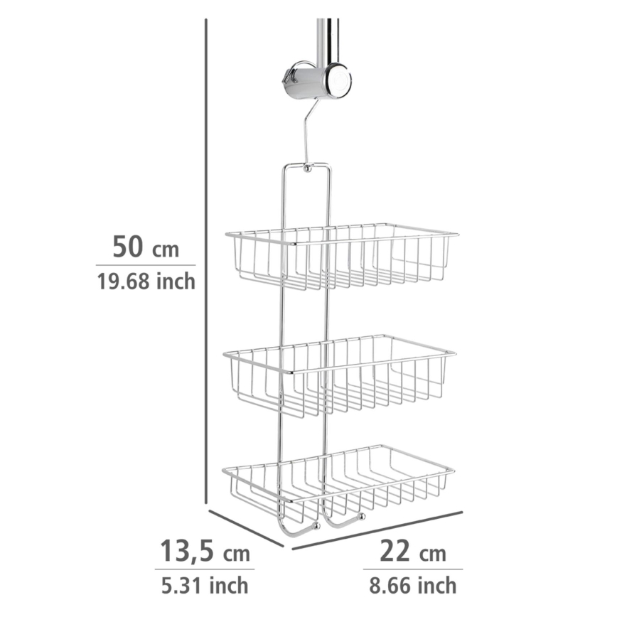 WENKO 15888100 - NIVALA polc 22x50 cm, fényes króm