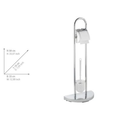 WENKO 16608100 - COSENZA WC-kefe 33x84 cm, fényes króm/szatén