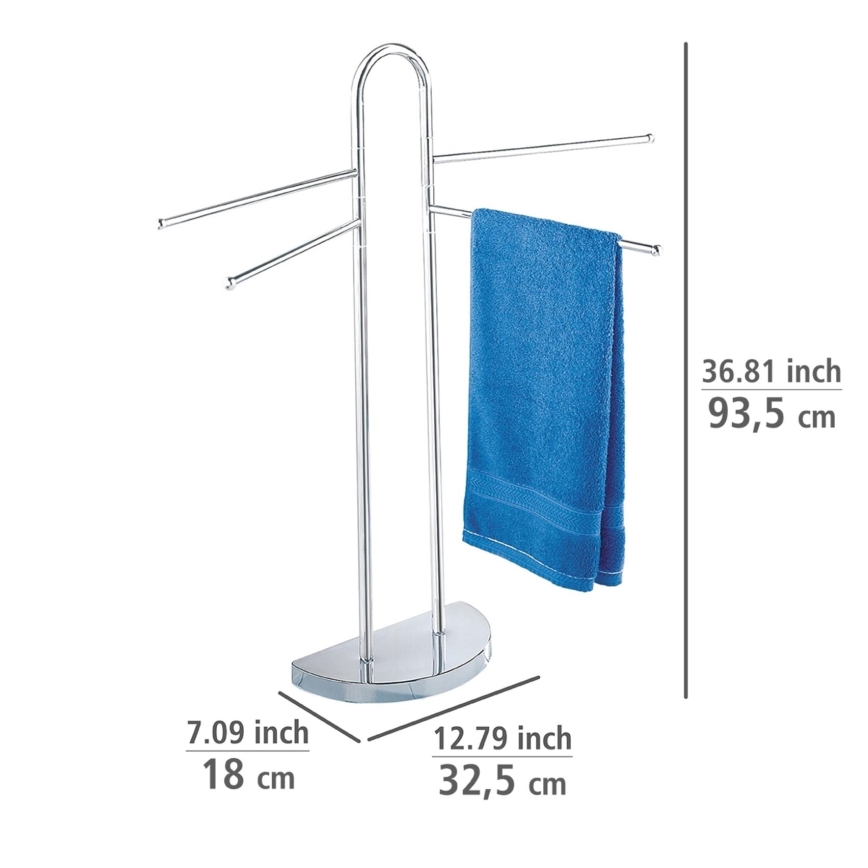 WENKO 16610100 - COSENZA törölközőtartó állvány 33x93,5 cm fényes króm