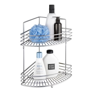 WENKO 16821100 - MILANO sarokpolc 31,5x37 cm, fényes króm