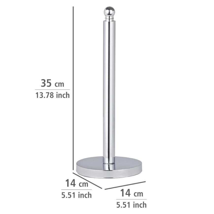WENKO 16878100 - VITERBO WC-papírtartó 14x35 cm, ezüstszínű