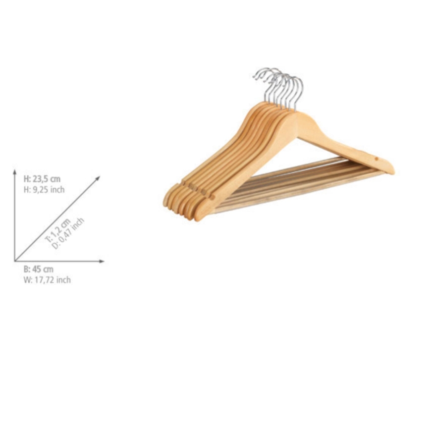 WENKO 17219008100 - ECO vállfák 45x23,5 cm barna