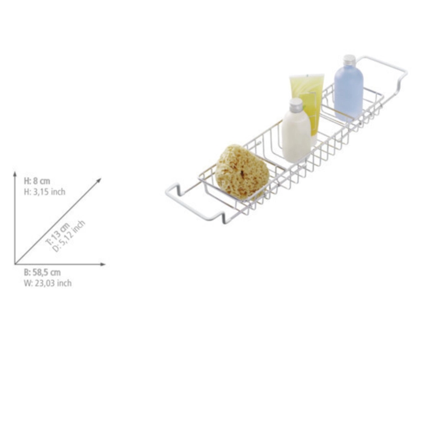 WENKO 17472100 - Tálca 58,5 x 13 cm, rozsdamentes acél/ezüst