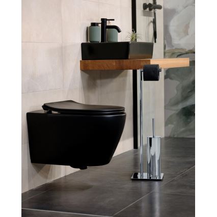 WENKO 18562100 - WC-kefe RECCO 20x71,5 cm fényes króm