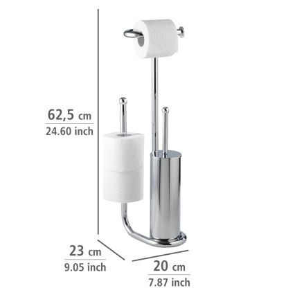 WENKO 18730100 - UNIVERSALO WC-kefe, 20 x 62,5 cm, fényes króm