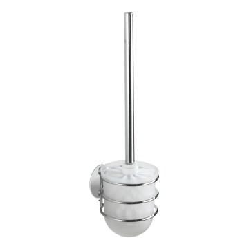WENKO 18768100-WC TURBO-LOC kerek acél WC-szett 10x37,5 cm fényes króm/fehér