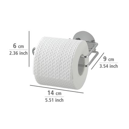 WENKO 18774100 - TURBO-LOC kerek acél WC-papírtartó 14x9 cm króm
