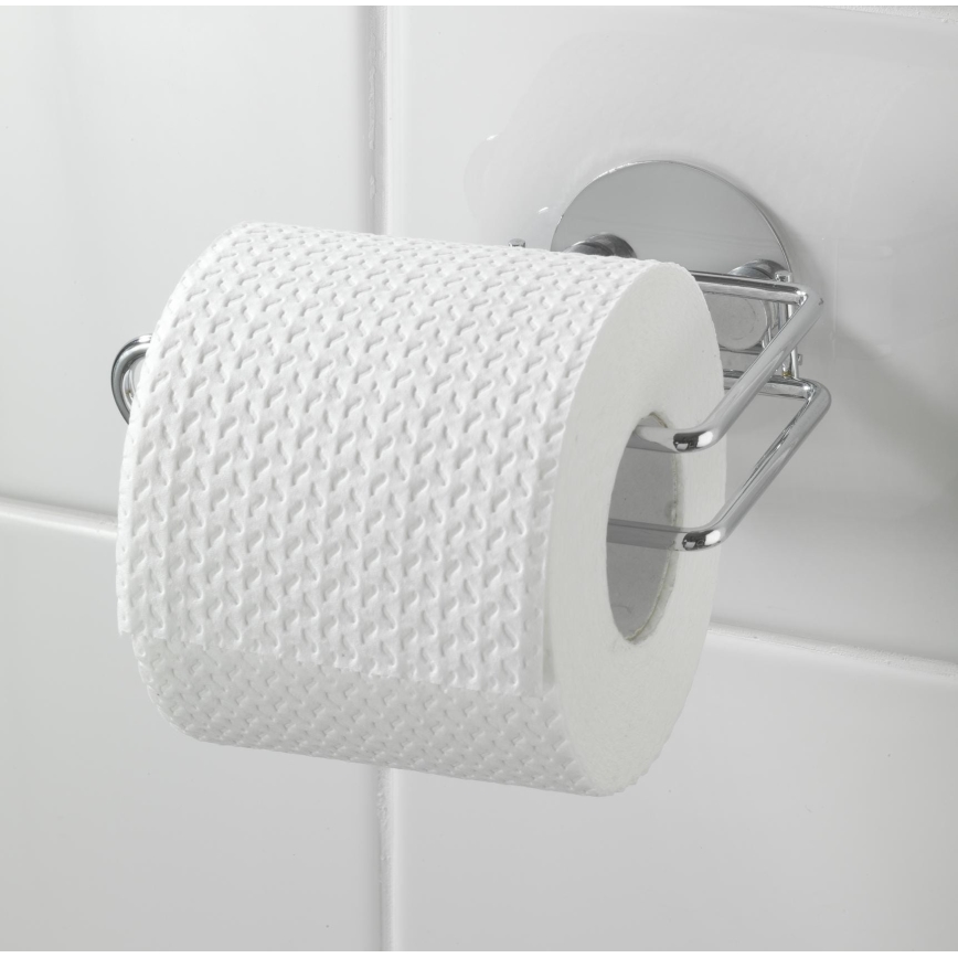 WENKO 18774100 - TURBO-LOC kerek acél WC-papírtartó 14x9 cm króm