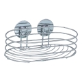 WENKO 18775100 - TURBO-LOC kerek polc, acél, 23,5 x 13,5 cm, fényes króm