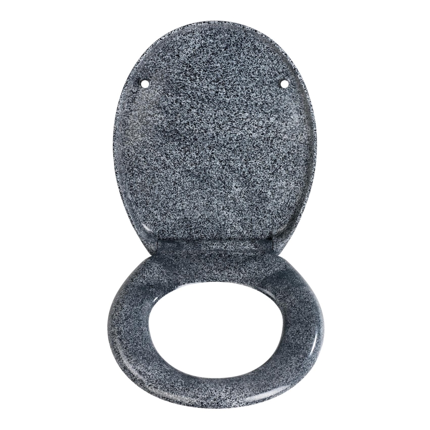 WENKO 18902100-WC WC ülőke OTTANA 44,5x37,5 cm gránit/szürke/ezüst