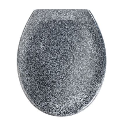 WENKO 18902100-WC WC ülőke OTTANA 44,5x37,5 cm gránit/szürke/ezüst