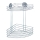 WENKO 18914100-sarokpolc TURBO-LOC kerek acél 26,5x33 cm fényes króm