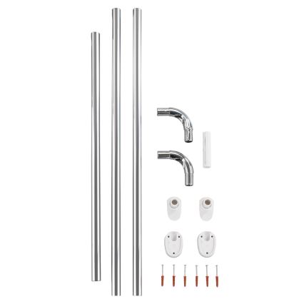 WENKO 19218100 - Rúd UNIVERSAL 2,5x2,5 cm króm/fehér