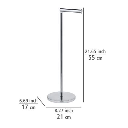 WENKO 19637100 - WC-papírtartó 21x55 cm rozsdamentes acél/ezüst