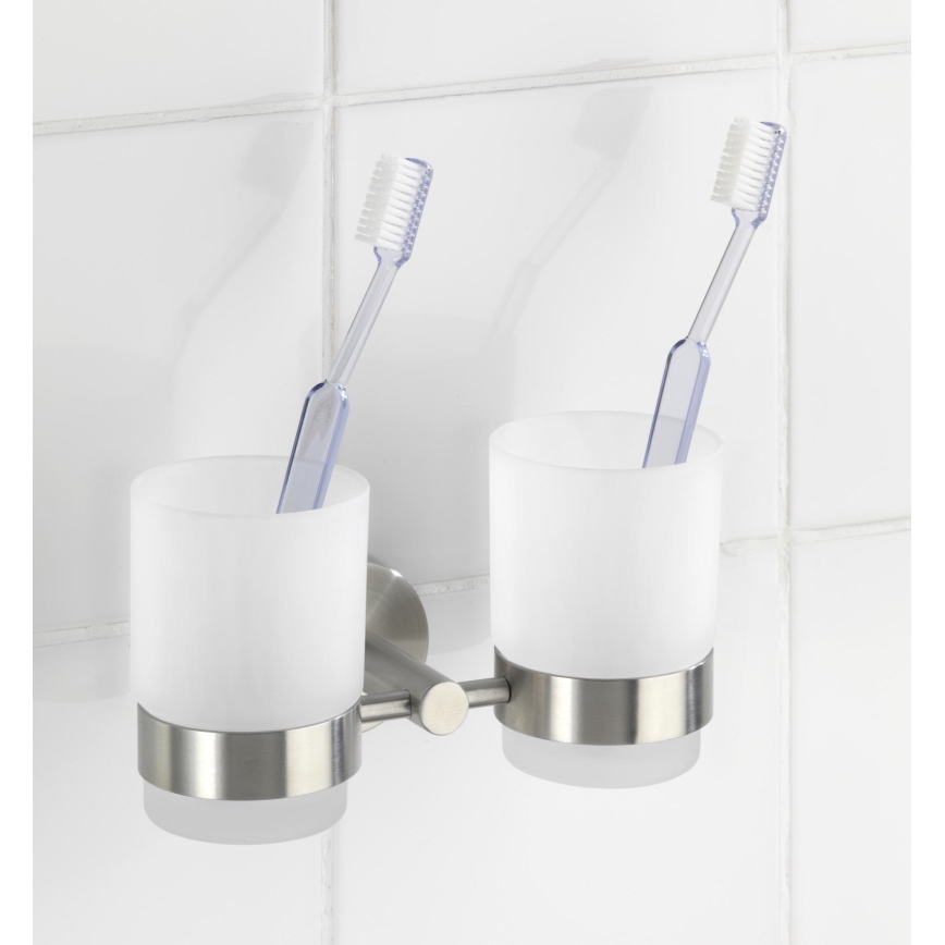 WENKO 19638100 - BOSIO MATT fogkefetartó 17,5x9,5 cm rozsdamentes acél/ezüst