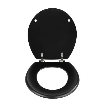 WENKO 20077100-WC WC-ülőke PRIMA 37x41 cm fekete/ezüst