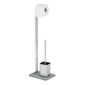 WENKO 20604100 - WC-kefe GRANIT 23x73,5 cm rozsdamentes acél/szatén/szürke