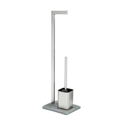 WENKO 20604100 - WC-kefe GRANIT 23x73,5 cm rozsdamentes acél/szatén/szürke