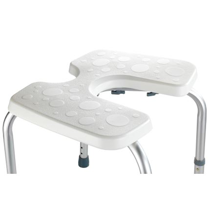 WENKO 206051100-Zsámoly SECURA 46x53,5 cm fehér/ezüst