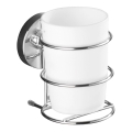WENKO 20880100-Pohár VACUUM-LOC MILAZZO 7,5x11,5 cm fényes króm/fehér