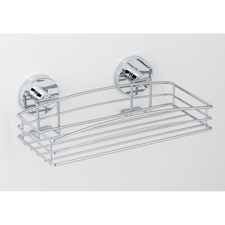 WENKO 20883100-Polc VACUUM-LOC RUND STAH 26x15,3 cm fényes króm