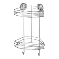 WENKO 20885100-Sarokpolc VACUUM-LOC RUND STAH 24,5x41 cm fényes króm