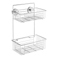 WENKO 20889100 - VACUUM-LOC kerek polc, acél, 26x38 cm, fényes króm