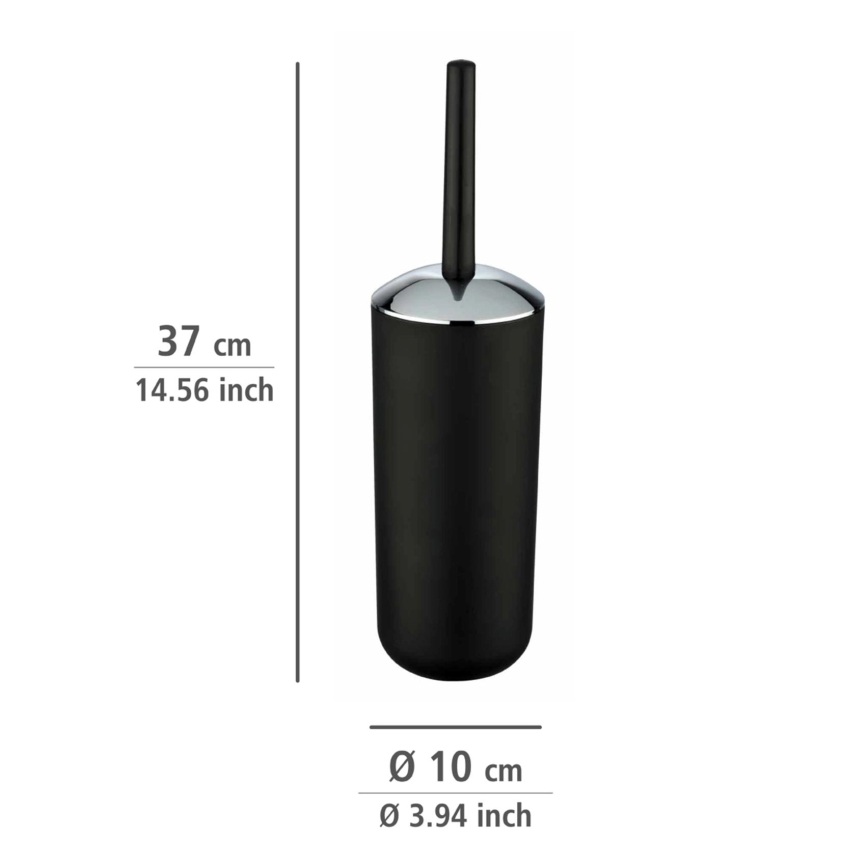 WENKO 21210100 - BRASIL WC-kefe, 10x37 cm, fekete/fényes króm