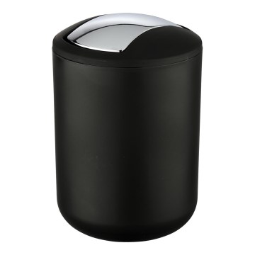 WENKO 21211100 - BRASIL szemeteskosár 14x21 cm fekete/fényes króm