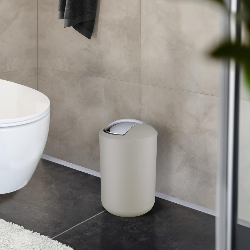 WENKO 21222100 - BRASIL kosár 19,5x31 cm bézs/fényes króm