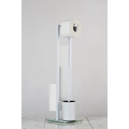 WENKO 21565100 - RIVALTA WC-kefe 18x70 cm fehér/fekete