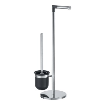 WENKO 21836800 - WC-kefe PARUS 25,5x57 cm rozsdamentes acél/ezüst/fekete