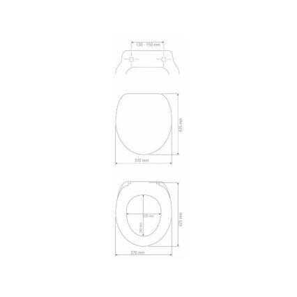 WENKO 21905100-SECURA WC-ülőke 37x44 cm fehér/szürke