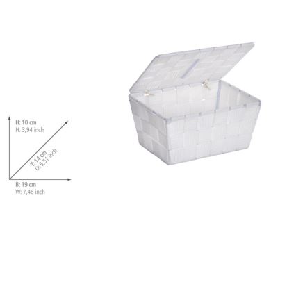 WENKO 22077100 - ADRIA kosár 19 x 14 cm, fehér