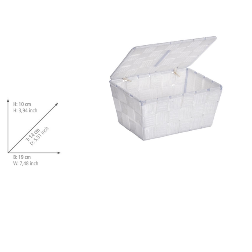 WENKO 22077100 - ADRIA kosár 19 x 14 cm, fehér