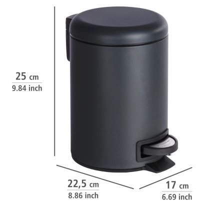 WENKO 22143800 - LEMAN kosár 17x25 cm fekete