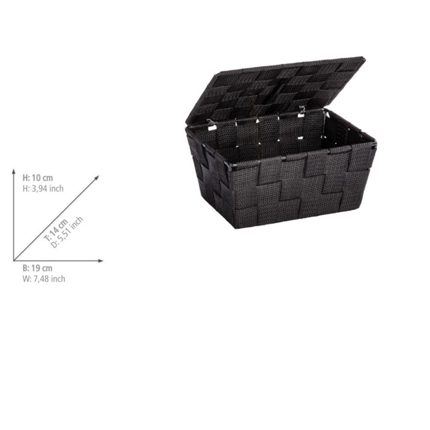 WENKO 22197100 - ADRIA kosár 19x14 cm fekete