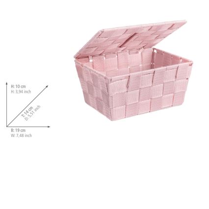 WENKO 22574100 - ADRIA kosár 19x14 cm rózsaszín