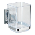 WENKO 22680100 - VACUUM-LOC QUADRO ED pohár 7,5 x 10 cm, ezüst/fényes króm/átlátszó