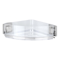 WENKO 22686100-Sarokpolc VACUUM-LOC QUADRO ED 28x19,5 cm ezüst/átlátszó