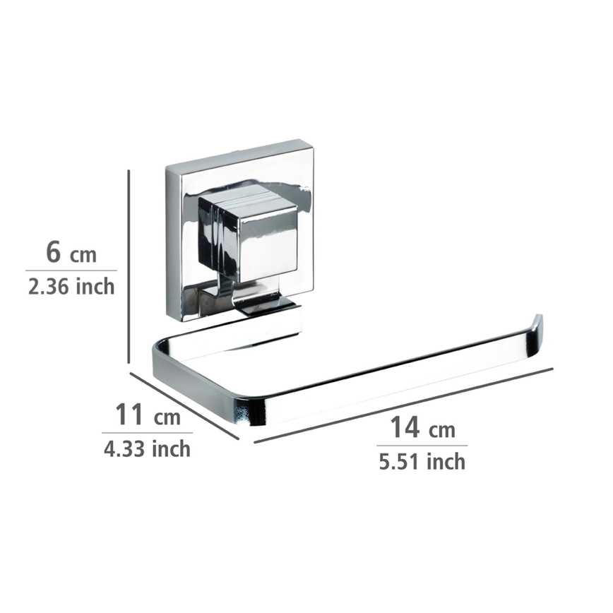 WENKO 22687100-WC-papírtartó VACUUM-LOC QUADRO ED 14x11 cm fényes króm