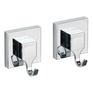 WENKO 22688100-Akasztó VACUUM-LOC QUADRO ED 6x7 cm ezüst/fényes króm