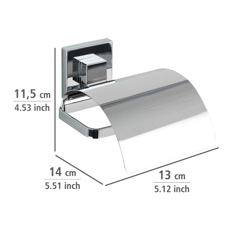 WENKO 22696100-WC-papírtartó VACUUM-LOC QUADRO ED 13x14 cm fényes króm